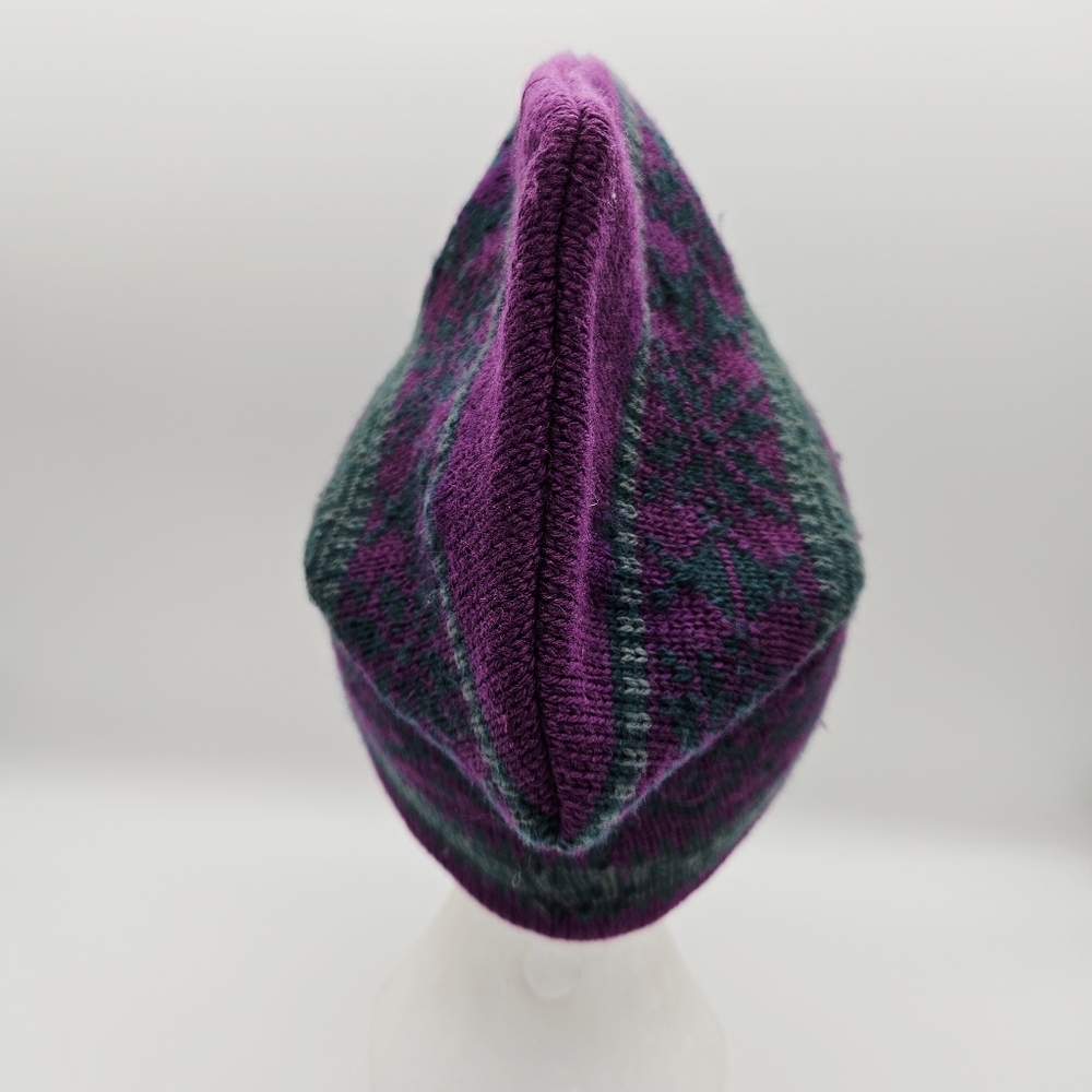 VINTAGE | wool fair isle nordic toque winter hat - Picture 6 of 7